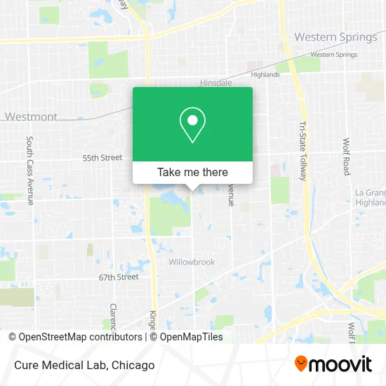 Cure Medical Lab map