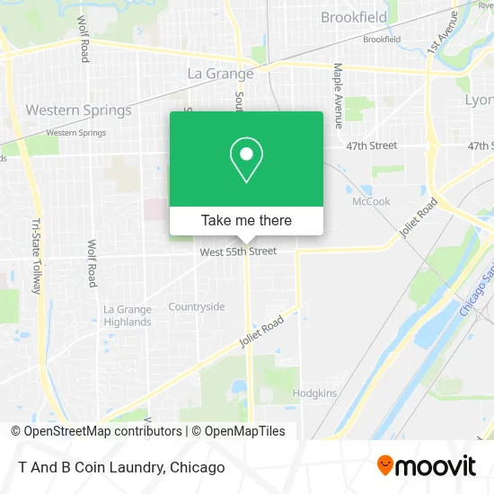 T And B Coin Laundry map