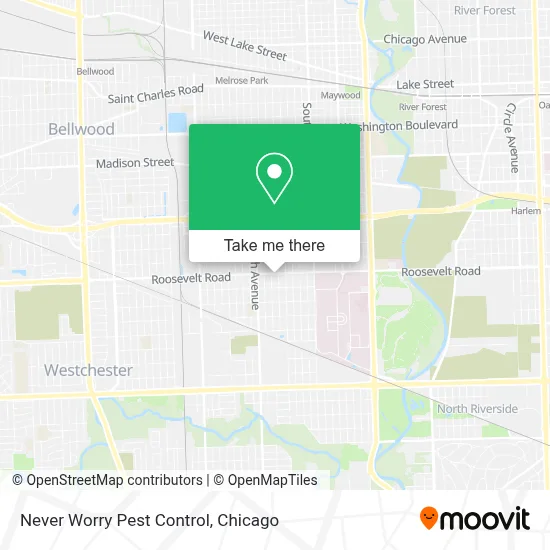 Never Worry Pest Control map