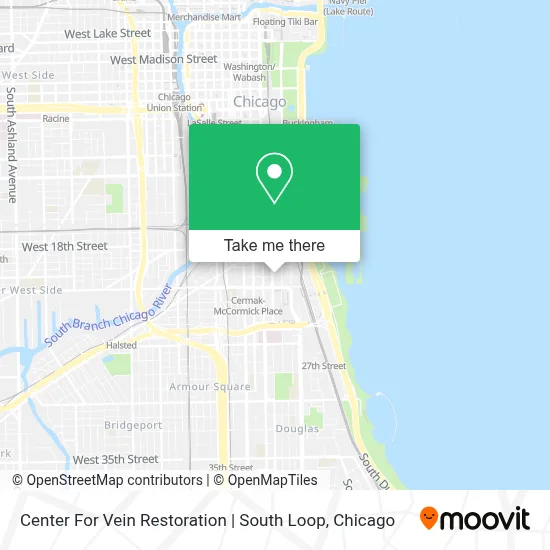 Center For Vein Restoration | South Loop map