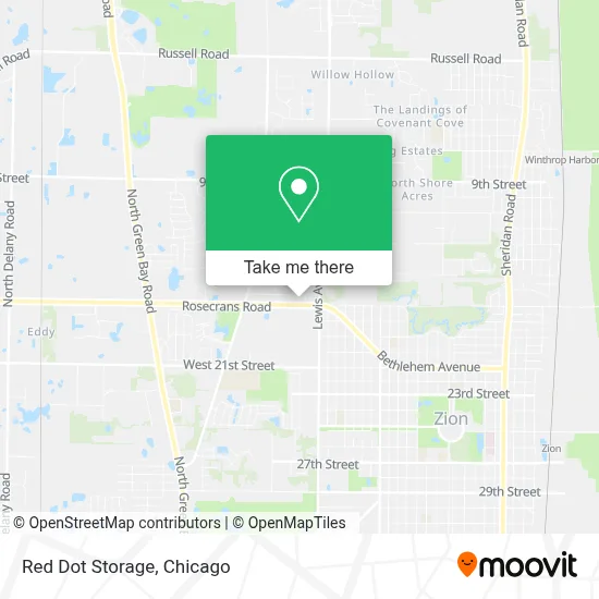 Red Dot Storage map