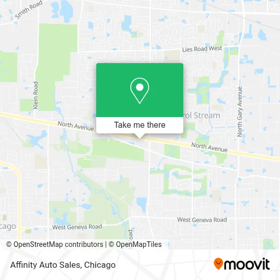 Affinity Auto Sales map