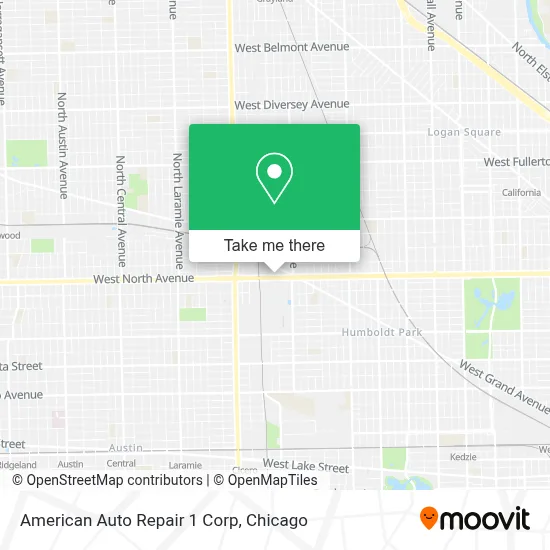 American Auto Repair 1 Corp map