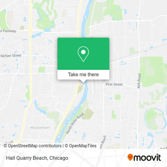 Hall Quarry Beach map