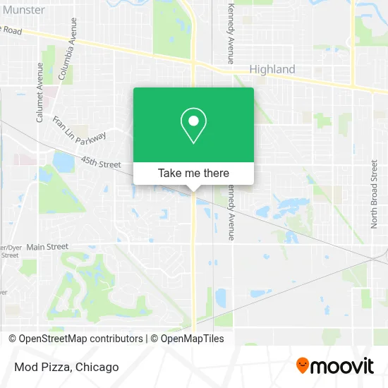 Mod Pizza map