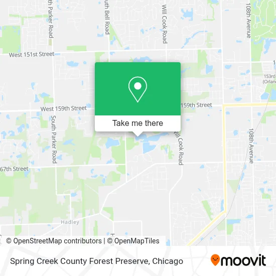 Spring Creek County Forest Preserve map