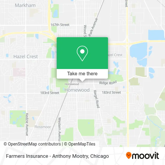 Farmers Insurance - Anthony Mootry map