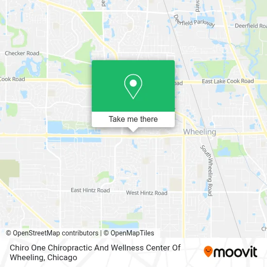 Chiro One Chiropractic And Wellness Center Of Wheeling map