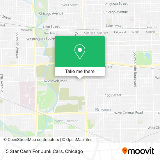 5 Star Cash For Junk Cars map