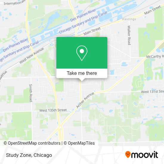 Study Zone map