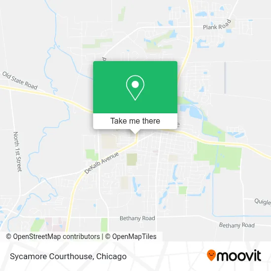Sycamore Courthouse map