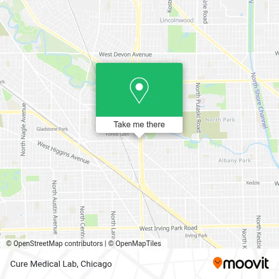 Cure Medical Lab map