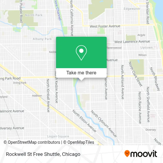 Rockwell St Free Shuttle map