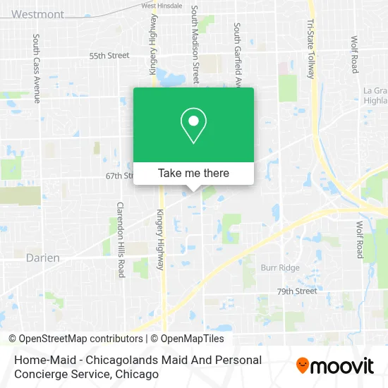Home-Maid - Chicagolands Maid And Personal Concierge Service map
