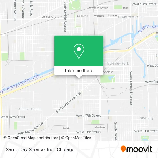 Same Day Service, Inc. map