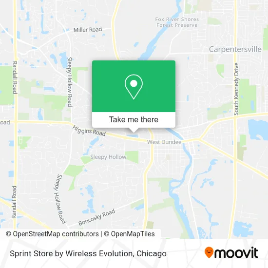 Sprint Store by Wireless Evolution map