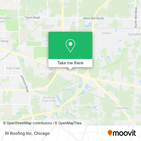 Rl Roofing Inc map