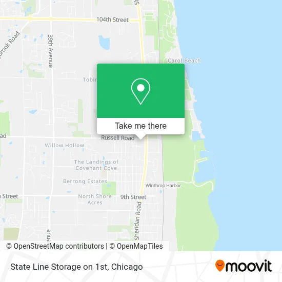 State Line Storage on 1st map