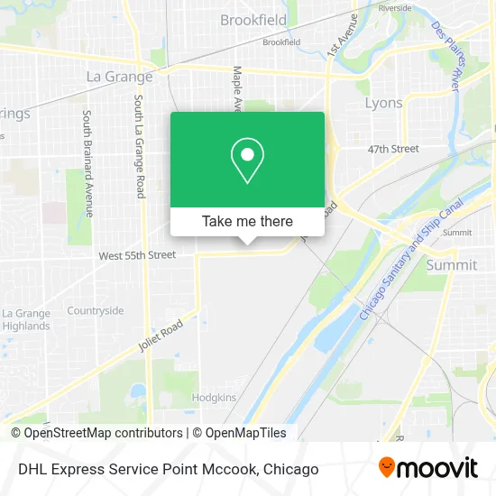 DHL Express Service Point Mccook map