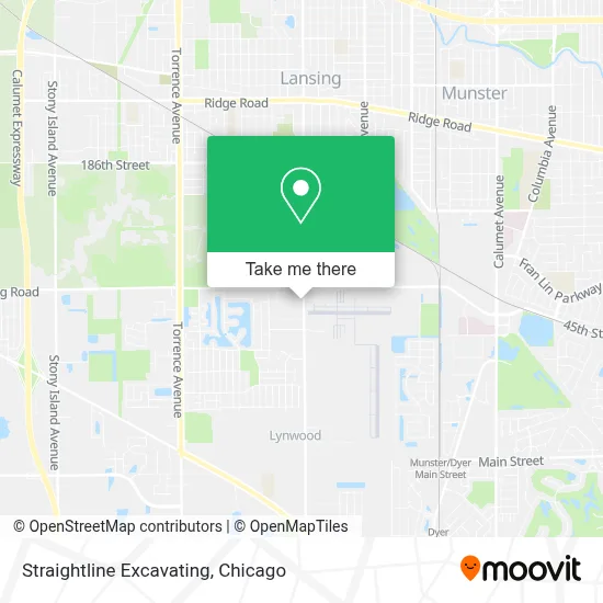 Straightline Excavating map
