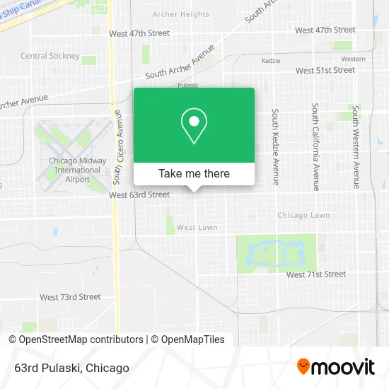 63rd Pulaski map