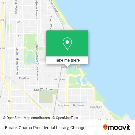 Barack Obama Presidential Library map