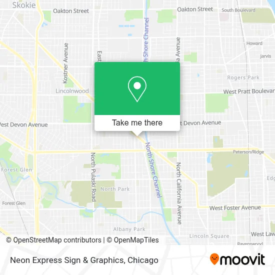 Neon Express Sign & Graphics map