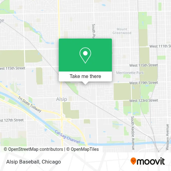 Alsip Baseball map