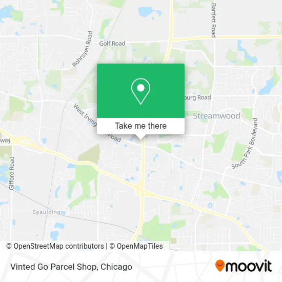 Vinted Go Parcel Shop map