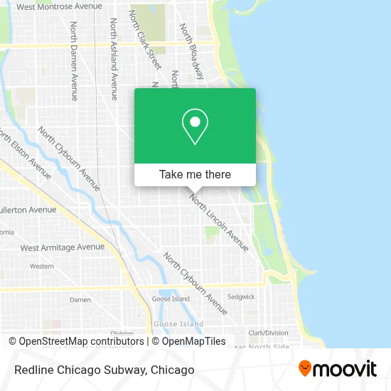 Redline Chicago Subway map