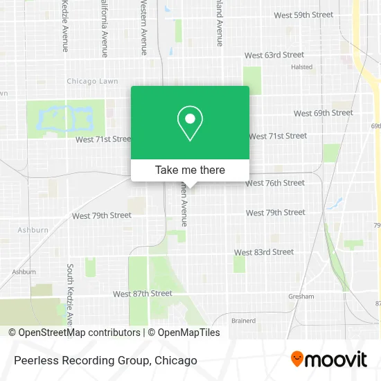 Peerless Recording Group map