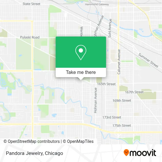 Pandora Jewelry map