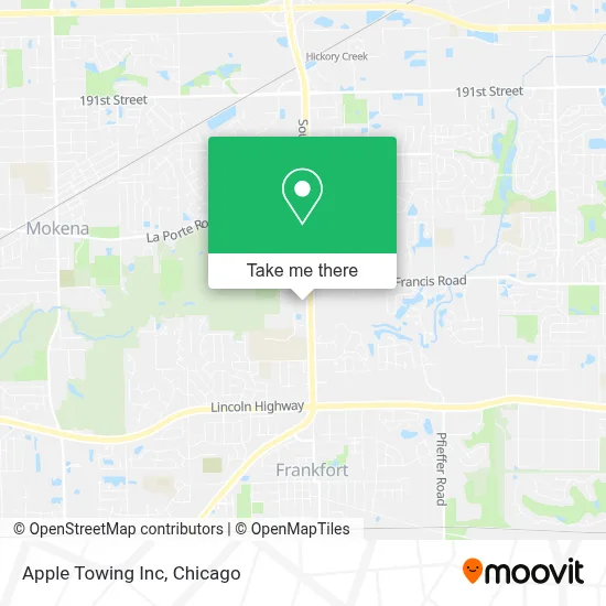 Apple Towing Inc map