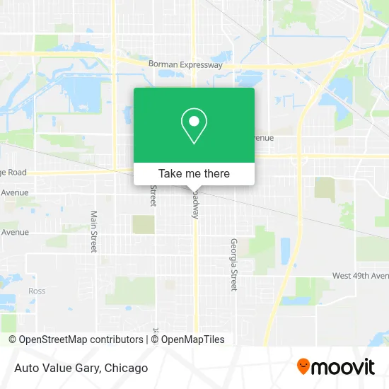Auto Value Gary map