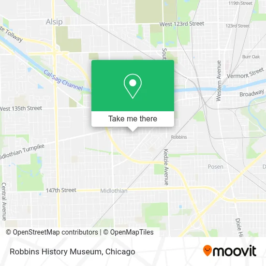 Robbins History Museum map