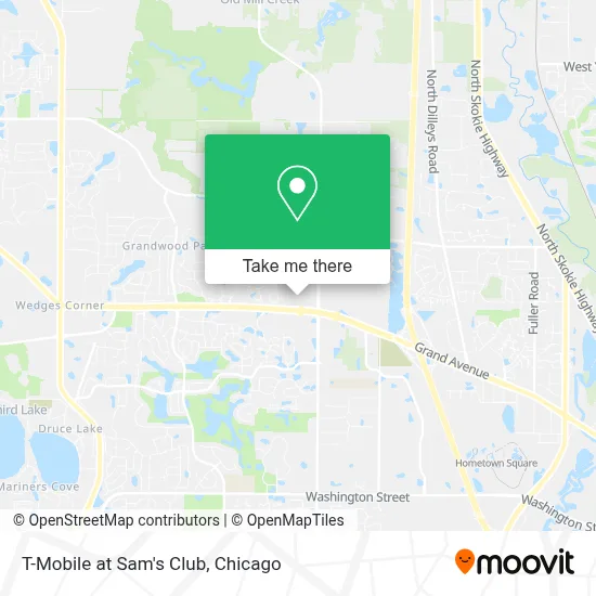 T-Mobile at Sam's Club map