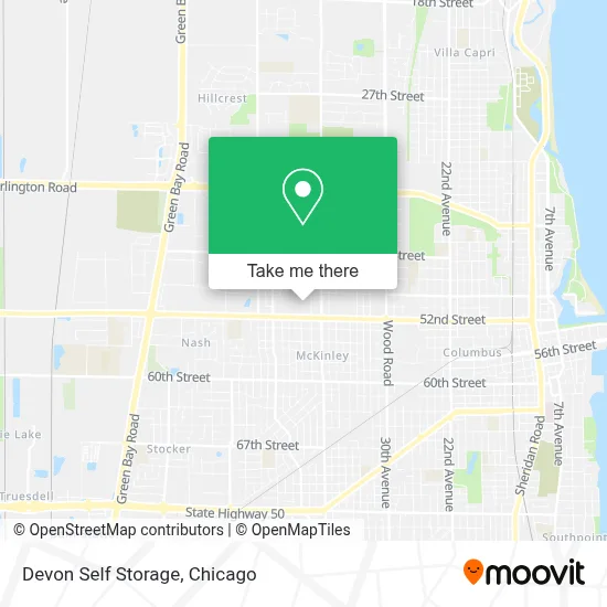 Devon Self Storage map