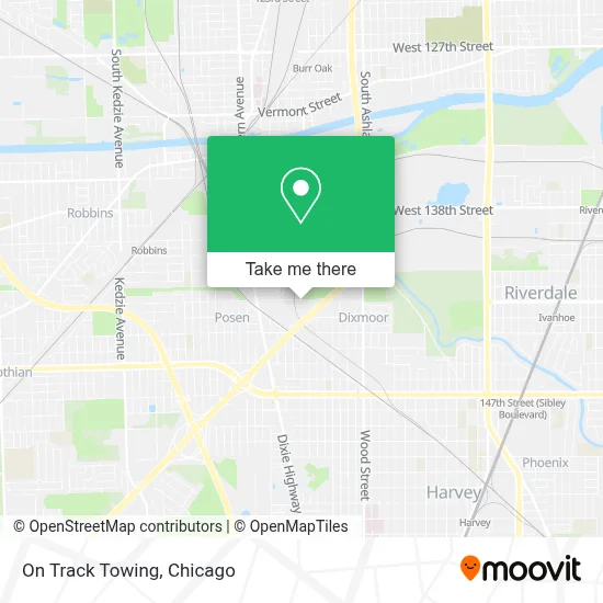 On Track Towing map