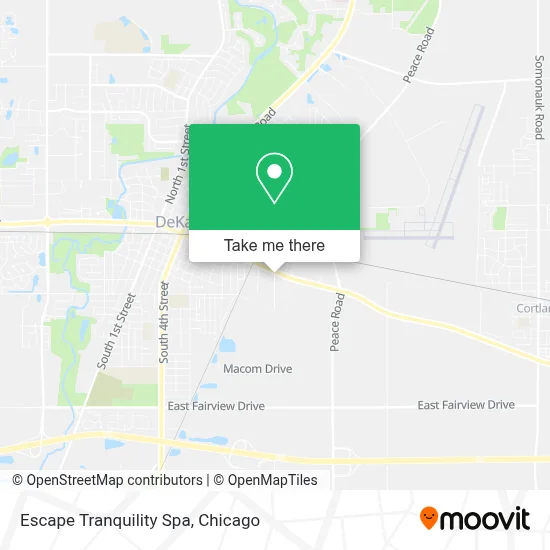 Escape Tranquility Spa map
