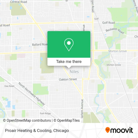 Proair Heating & Cooling map