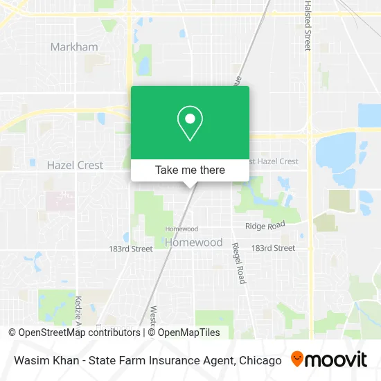 Wasim Khan - State Farm Insurance Agent map