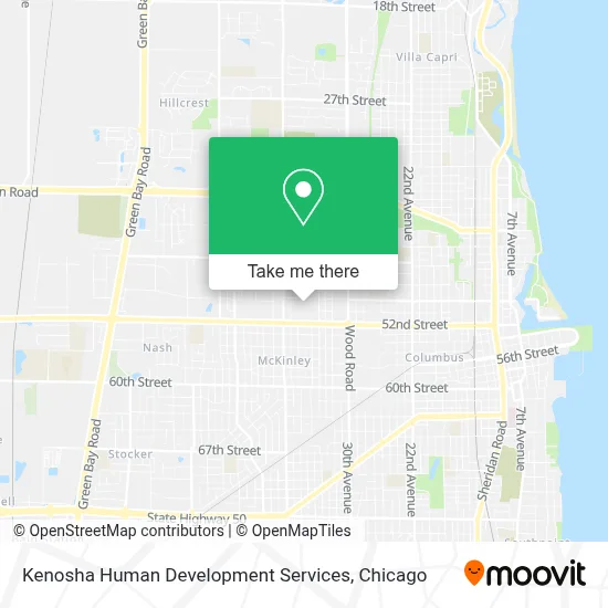 Kenosha Human Development Services map
