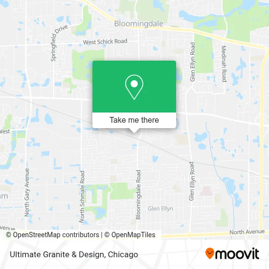 Ultimate Granite & Design map