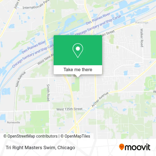 Tri Right Masters Swim map