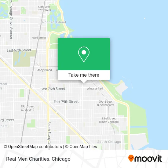 Real Men Charities map