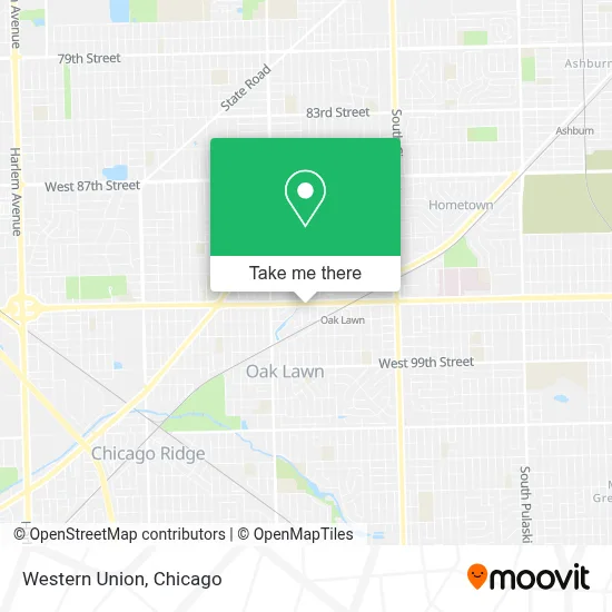 Western Union map
