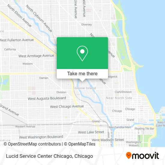 Lucid Service Center Chicago map