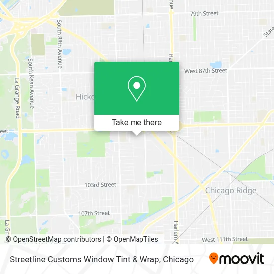 Streetline Customs Window Tint & Wrap map