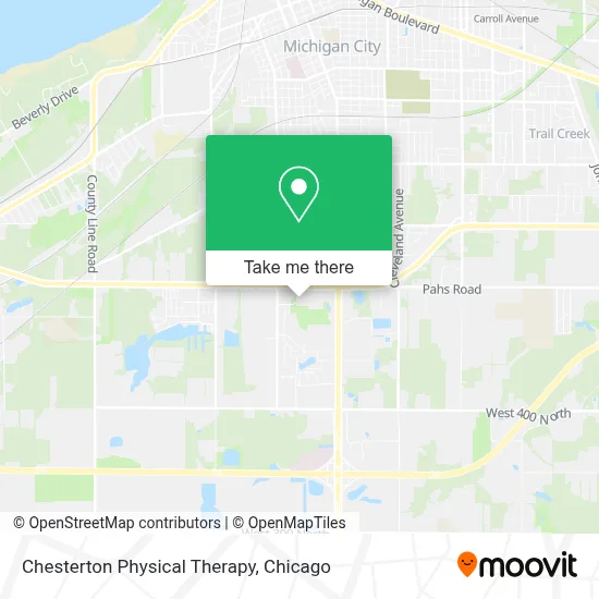 Chesterton Physical Therapy map