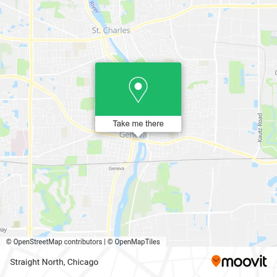 Straight North map